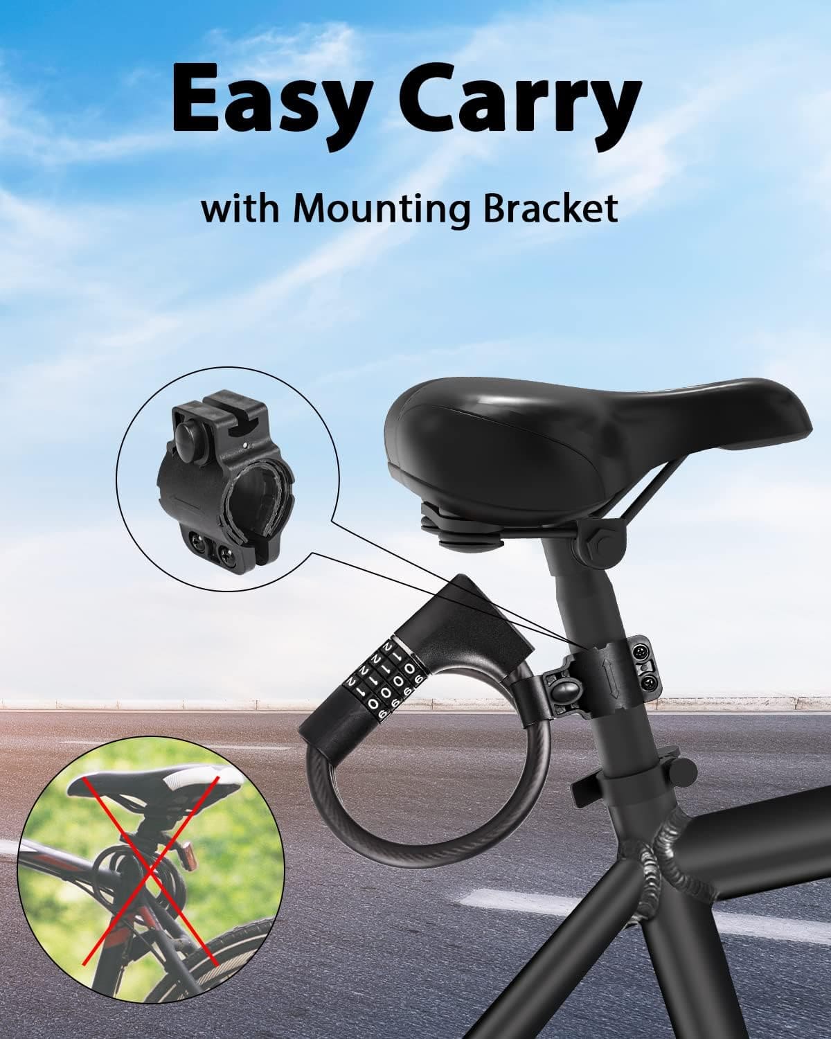 Technical Reply. Cable Lock with Combination and 2 Keys Anti-Theft Bike ...