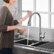 Picture of Touchless Kitchen Faucet with Pull Down Sprayer, ‎‎Single Handle Single Hole Kitchen Sink Faucet with Deck Plate