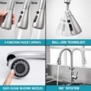 Picture of Touchless Kitchen Faucet with Pull Down Sprayer, ‎‎Single Handle Single Hole Kitchen Sink Faucet with Deck Plate