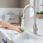 Picture of Touchless Kitchen Faucet with Pull Down Sprayer, ‎‎Single Handle Single Hole Kitchen Sink Faucet with Deck Plate