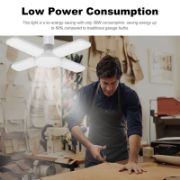 Picture of 28W Fan Shape LED Bulb E27 LED Lamp Foldable 220V 110V Light Bulbs For Home Living Room Warehouse Garage Ceiling Light
