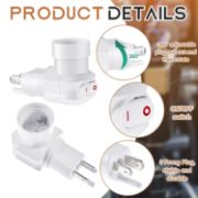 Picture of Plug in Light Socket, Outlet to Light Socket Adapter 3 Prong 360° Rotatable Plug with On/Off Switch Bulb Adapter