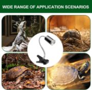 Picture of E26 /E27 Clip Desk Lamp Holder, Clamp Lamp Fixture with On/Off Switch US Plug, Flexible Gooseneck