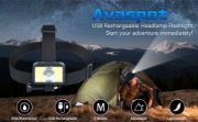 Picture of Headlight LED 2-Way 7 Modes 1000 Lumens Super Bright USB Rechargeable Headlight