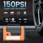 Picture of 59200mWh Car Jump Starters with Air Compressor, Portable Car Battery Booster, Clean Vacuum Cleaner, 12V Lithium Ion Battery Charger, 150PSI Tire Inflator