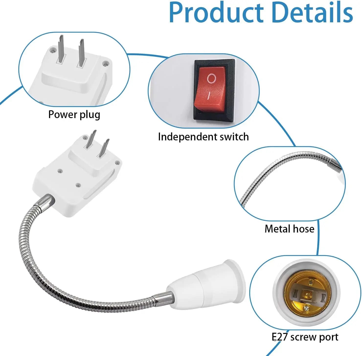 Technical Reply. E27/E26 Plug in Light Bulb Socket Adapter Extender ...