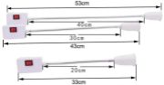 Picture of E27/E26 Plug in Light Bulb Socket Adapter Extender with On/Off Switch, Outlet to Socket Adapter Extension, White
