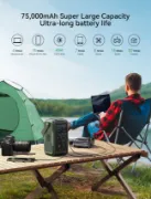 Picture of Power bank 75000mAh 100W 3x USB-C 3x USB-A with foldable flashlight and handle 
