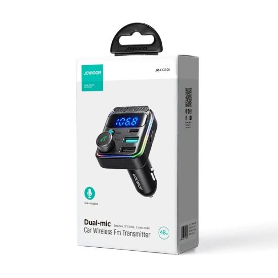Picture of JOYROOM JR-CCB01 48W Dual-Mic Car Wireless FM Transmitter