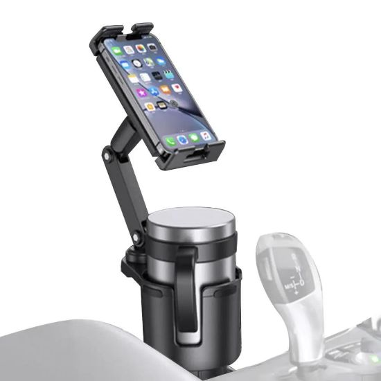 Picture of 2-in-1 Extendable Base Car Cup and Phone/Tablet Holder Large Mobile Car Mount Easy Extendable PC Holder