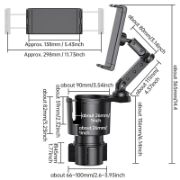 Picture of 2-in-1 Extendable Base Car Cup and Phone/Tablet Holder Large Mobile Car Mount Easy Extendable PC Holder