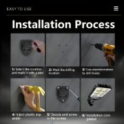 Picture of Solar Street Light, Solar Street Lights Outdoor Solar Lamp with 3 Light Mode Waterproof Motion Sensor Security Lighting for Garden Patio Path Yard