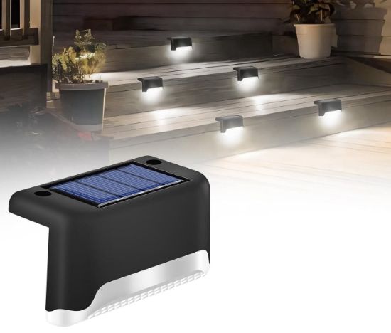 Picture of Solar Lights Outdoor Waterproof, Solar Step Lights for Decks Pathway Yard Stairs Fences (Cool White)