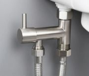 Picture of  Brass Bidet T Adapter with Shut Off Valve 7/8" -15/16" 1/2" 3 Way Toilet Bidet Connector for Bidet Attachment  