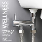 Picture of  Brass Bidet T Adapter with Shut Off Valve 7/8" -15/16" 1/2" 3 Way Toilet Bidet Connector for Bidet Attachment  