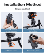 Picture of JOYROOM JR-OK7 Bike Handlebar Phone Holder Shockproof Bicycle Cellphone Bracket - 4.7"-6.8"