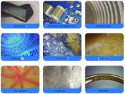 Picture of 3R-MJL03 Portable LED Microscope, Magic Magnifying Loupe with R/Image Storage, 7x, 11x, and 15x Zoom, Equipped with 2.1-inch LCD, Compact Design, Exclusive Case Included, Parts, Metal, Circuit