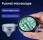 Picture of Portable LED Microscope, Magic Magnifying Loupe with R/Image Storage, 7x, 11x, and 15x Zoom, Equipped with 2.1-inch LCD, Compact Design, Exclusive Case Included, Parts, Metal, Circuit