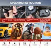 Picture of Portable Tire Inflator for Cars, Bikes, E-Bikes, Compact Air Pump with High-Precision Pressure Gauge, Fast Inflation Motor, Car Emergency Accessories