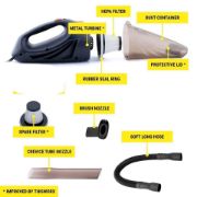 Picture of  Car Vacuum Cleaner - Portable Handheld Mini Vacuum Cleaner, 16ft Cord, Bag, & Attachments