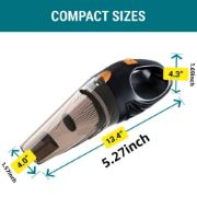 Picture of  Car Vacuum Cleaner - Portable Handheld Mini Vacuum Cleaner, 16ft Cord, Bag, & Attachments
