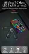 Picture of Rotatable FM Transmitter Car Wireless Handsfree U Disk MP3 Player Colorful Atmosphere Light Type C Dual USB 3.1A Fast Charger