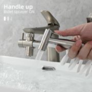 Picture of  Brass Sink Valve Diverter Faucet Splitter for Kitchen or Bathroom, Faucet Adapter 3 Way Faucet Diverter Valve, Sink Faucet Replacement Part