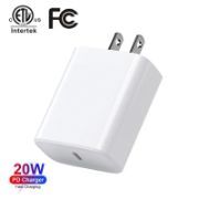 Picture of ETL FCC Certified US USBC Power Adapter PD 20W USB Type C Fast Charging Charger