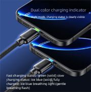 Picture of 240W USB C to USB C Cable 4FT with TFT Color Screen, PD 3.1 Fast Charging 