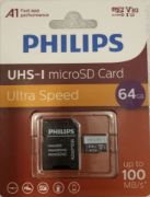 Picture of Philips 100Mb/s Micro SD Cards 32GB, 64GB, 128GB, 266GB, 512GB UHS A1 V30 U3 Ultra Speed