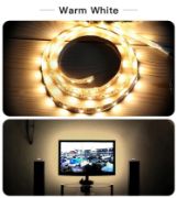Picture of USB Pure white or Warm LED color LED light strip, safety voltage 5V, LED light strip, LED light strip with switch