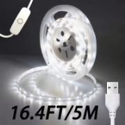 Picture of USB Pure white or Warm LED color LED light strip, safety voltage 5V, LED light strip, LED light strip with switch