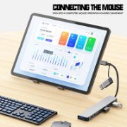 Picture of USB C Hub, 8 in 1 USB Multiport Adapter with USB 3.0, 3 x USB 2.0, USB C SD/TF Card Reader
