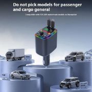 Picture of Y10 Car Charger FM Transmitter Bluetooth-Compatible MP3 Player with Retractable Type C + iP Cable