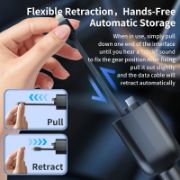 Picture of Y10 Car Charger FM Transmitter Bluetooth-Compatible MP3 Player with Retractable Type C + iP Cable