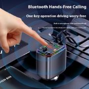 Picture of Y10 Car Charger FM Transmitter Bluetooth-Compatible MP3 Player with Retractable Type C + iP Cable