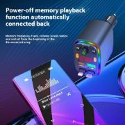 Picture of Y10 Car Charger FM Transmitter Bluetooth-Compatible MP3 Player with Retractable Type C + iP Cable