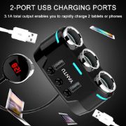 Picture of Quick Charge Car Charger High Quality Dual USB Car Cigarette Lighter Socket Splitter Adapter