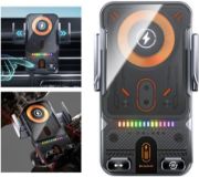 Picture of  F-18 Auto-Sensing Car Wireless Charger | Electric Rotating Mount | Ambient Light |  Electric Rotating Mount 