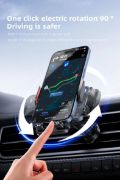 Picture of  F-18 Auto-Sensing Car Wireless Charger | Electric Rotating Mount | Ambient Light |  Electric Rotating Mount 