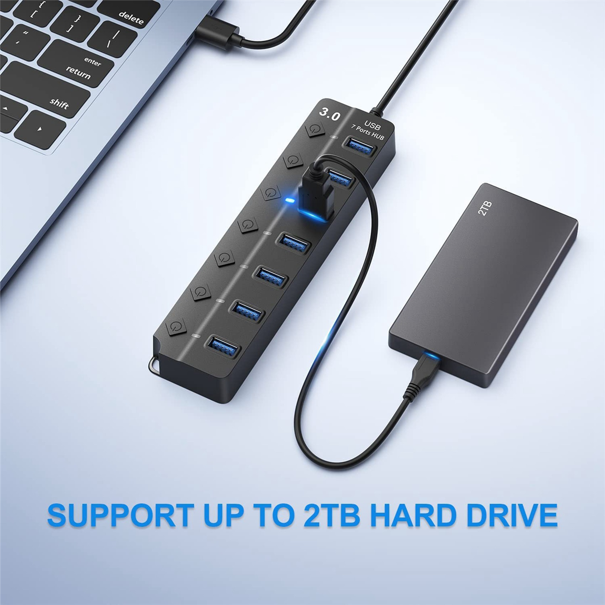 Technical Reply. 1.2 Meter Cable 7-Port USB 3.0 Hub with One-to-Seven ...