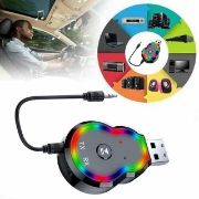 Picture of Car Bluetooth receiver 5.3 transmitter AUX audio cable connects to USB speaker, amplifier, TV, and wireless headphones