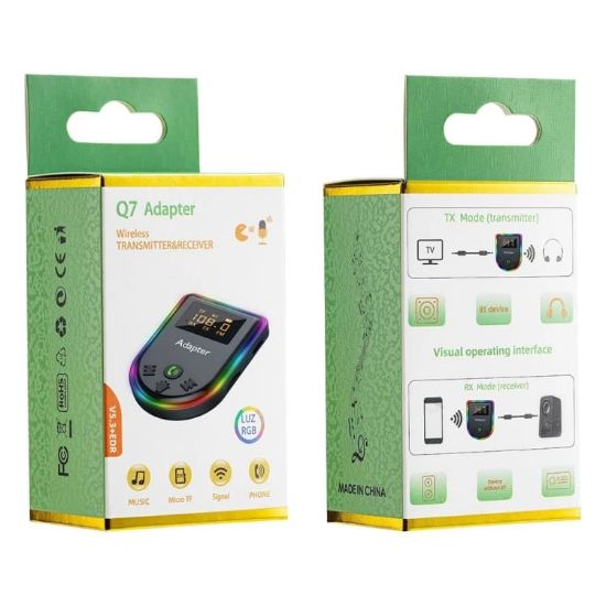 Picture of FM LED Display HIFI Music MP3 Player Wireless Audio Adapter Car Wireless FM Transmitter and Receiver