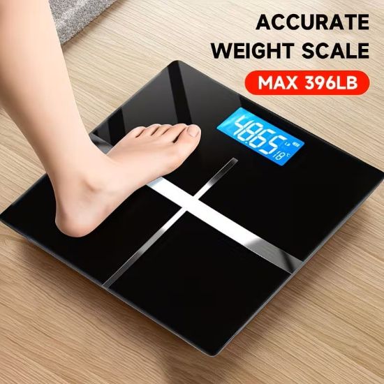 Picture of Digital Body Weight 180kg/396lb Bathroom Scale with Step-On Technology
