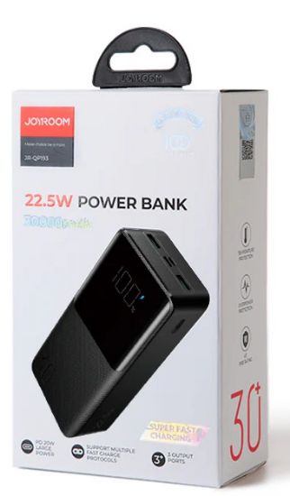 Picture of JOYROOM 22.5W Power Bank 30000mAh, Li-polymer battery capacity: 30000mAh 3.7V (111Wh)