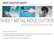 Picture of Adjustable Hole Puncher for 55-305mm/2 Inches-12 Inches Stainless steel Color Steel Sandwich Panel Honeycomb Panel Round Hole Sheet Metal Ventilation Duct Tool