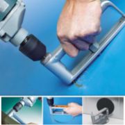 Picture of Adjustable Hole Puncher for 55-305mm/2 Inches-12 Inches Stainless steel Color Steel Sandwich Panel Honeycomb Panel Round Hole Sheet Metal Ventilation Duct Tool