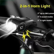 Picture of High-intensity Road and Mountain bike lights, night riding lights, super loud bell