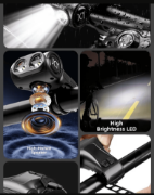Picture of High-intensity Road and Mountain bike lights, night riding lights, super loud bell