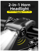 Picture of High-intensity Road and Mountain bike lights, night riding lights, super loud bell